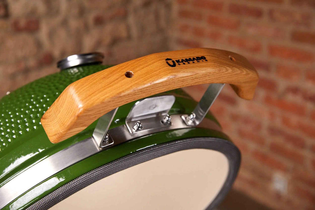 Poctivé dřevo na Grily KAMADO ceramic® - stůl z masivu, dub a jasan - Stolařství Mikel